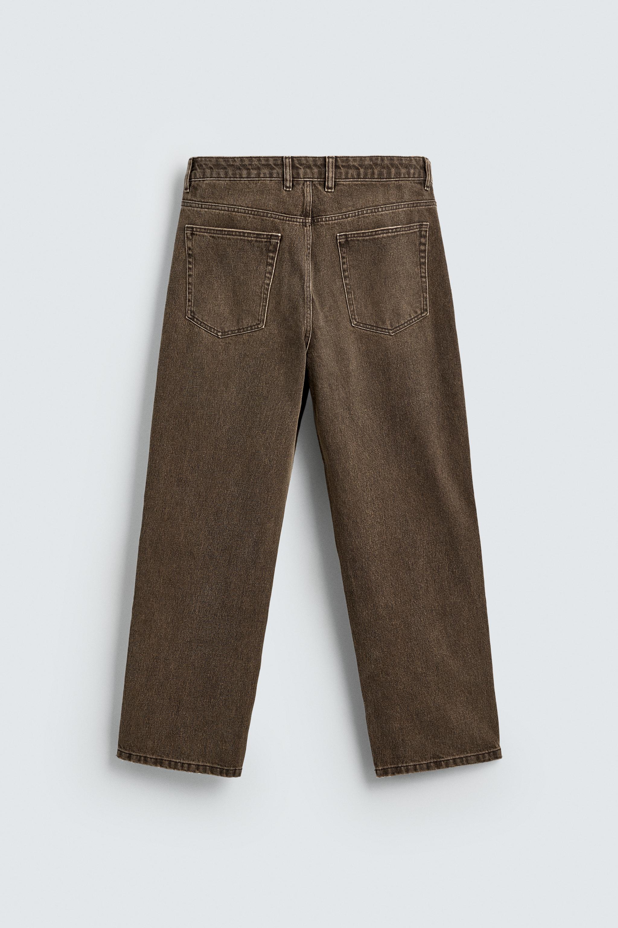 RELAXED FIT JEANS WITH WAXED EFFECT FINISH